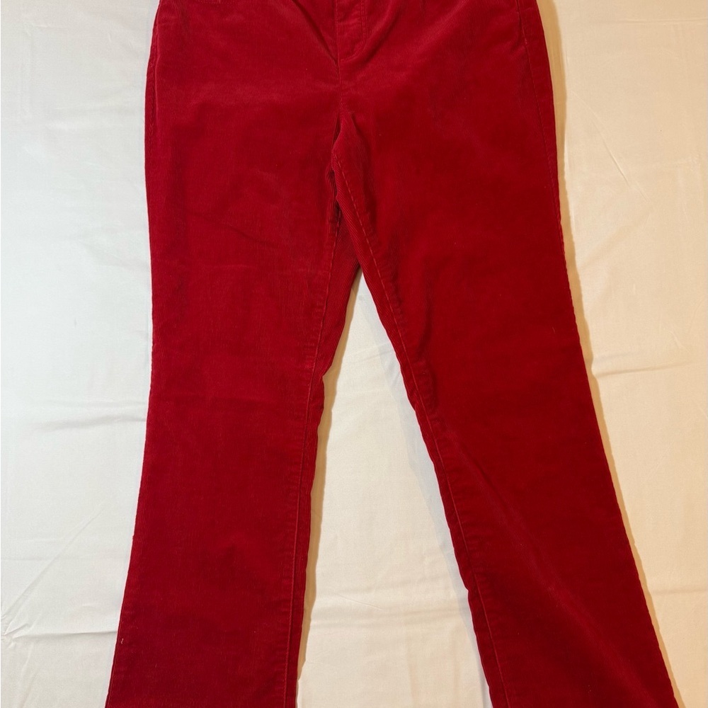 Talbots Vibrant Red Corduroy Trousers 10P